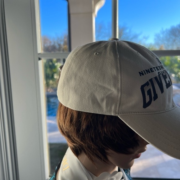 GIVENCHY  Logo Cotton Baseball Cap Grey Beige - Picture 6 of 14